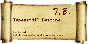 Tapasztó Bettina névjegykártya