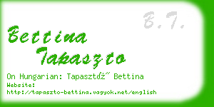 bettina tapaszto business card